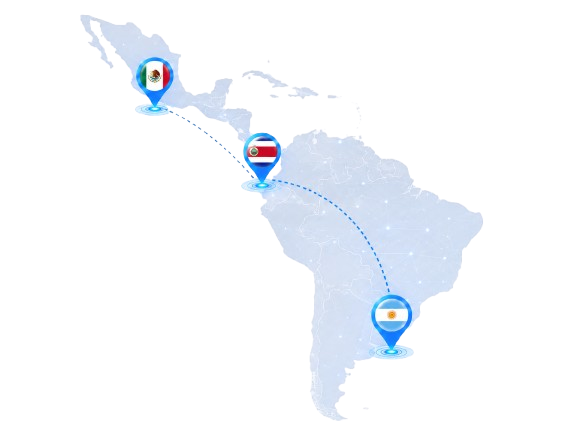 Presencia de Inovatry Solutions en México, Costa Rica y Argentina